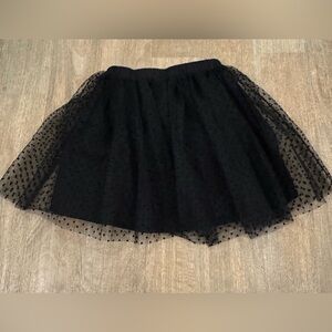 H&M Black Polka Dot Tulle Skirt